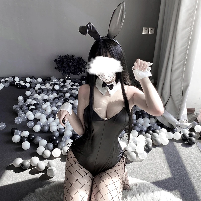 Bunny Girl Sexy Lingerie Anime Cosplay costume Rabbit Bodysuit Erotic Outfit Wrapped Chest Sweet Gift For Girlfriend For Woman