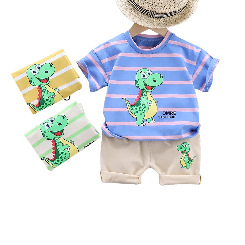 

Children Clothing Sets Summer Baby Boy Clothes Baby Girls Short Sleeve T shirt+Pants 2pcs Suits Cotton Kids Boys Clothes