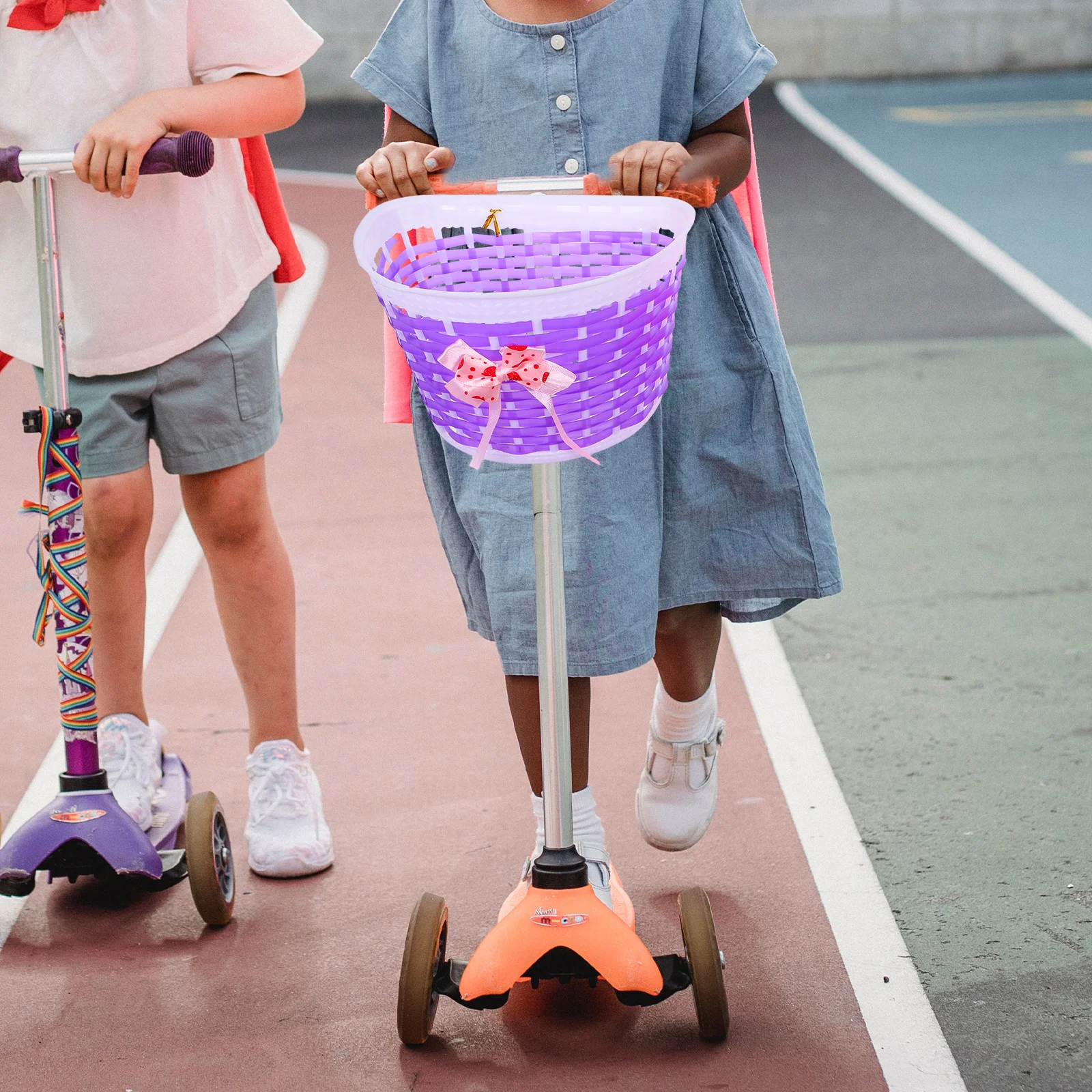 

6Pcs Children Bike Handlebar Streamers Fit Most Bikes Scooters Purple Pink Glossy Decor Supplies Creative Riding Decoration