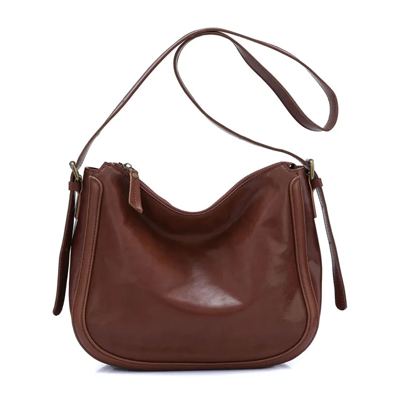 American Style Vegetable Tanned Cowhide Tote Bags For Women Messenger Bag Shoulder Crossbody Female Bag Simple Luxury Handbag