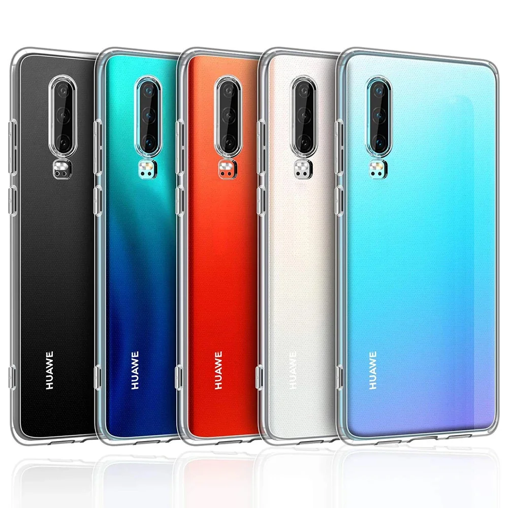 حافظة لهاتف هواوي P40 P30 P20 lite pro من السيليكون بولي يوريثان غطاء خلفي ناعم لهاتف هواوي P20 P30 P40 Pro طبعة جديدة غطاء شفاف