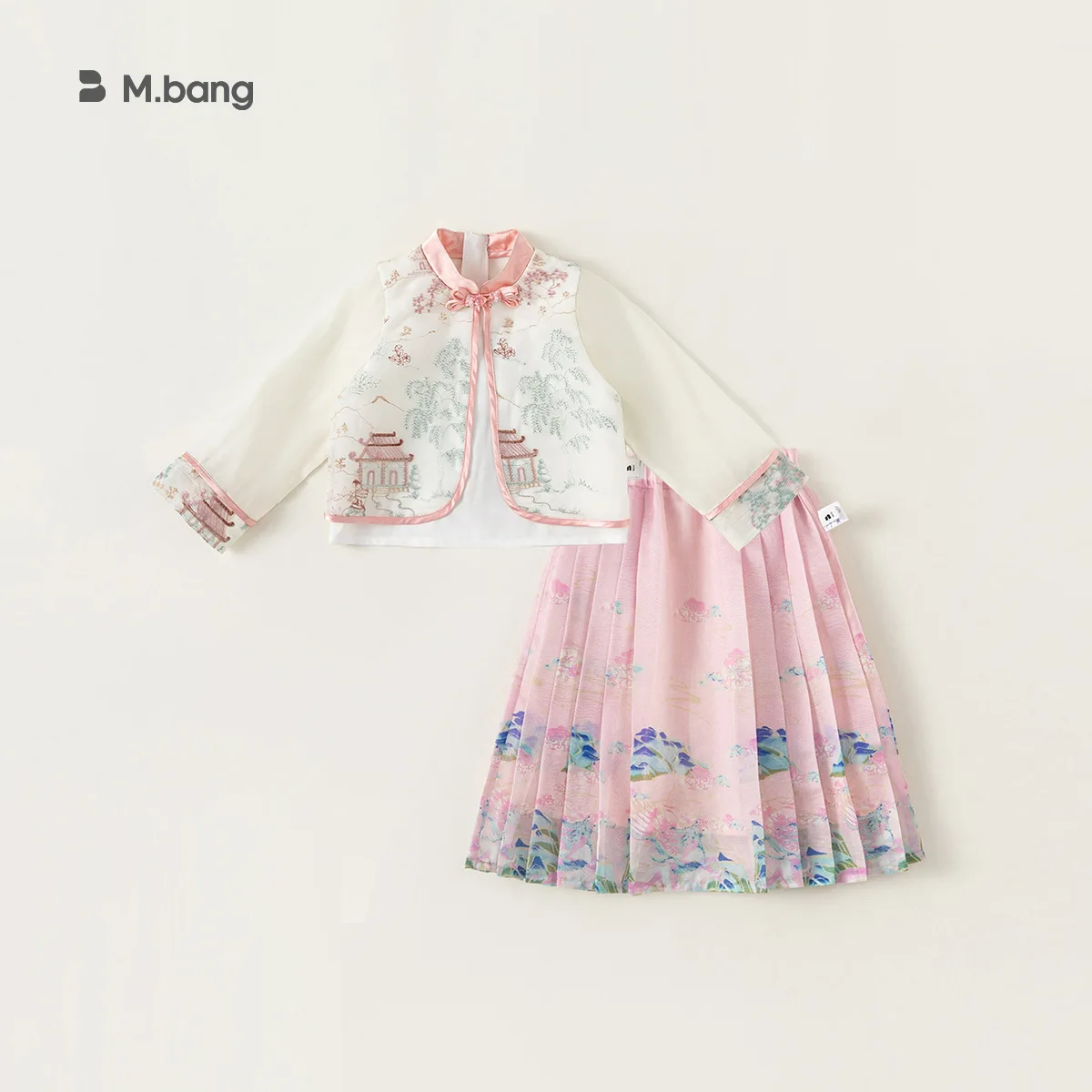 

Baby Girl Clothes Suit Children Clothing Girl Set Children Embroidery New Chinese Style Blouse Ancient Style Girl Horse Skirt