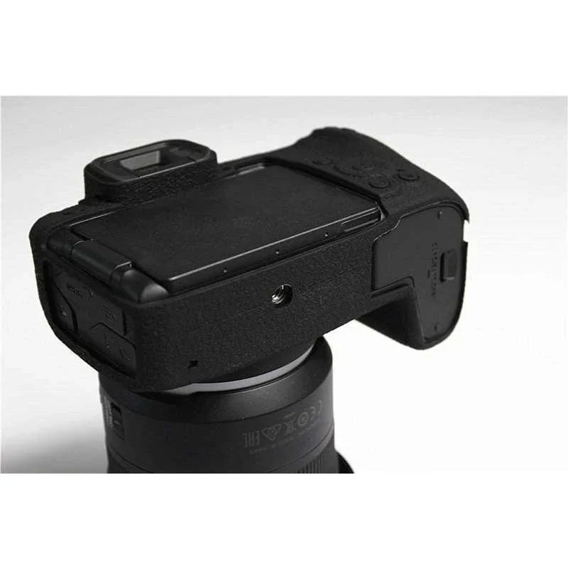 For Canon EOS RP Silicone Armor Skin Case Protective Body Cover Protector Camera Bag Anti-skid Texture Design+free tempered film