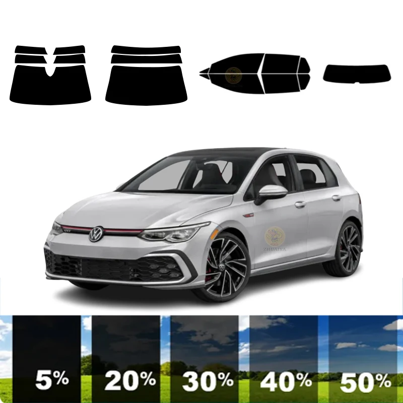 

precut Removable Window Tint Film For Car 100% UVR 5%-70%VLT Heat Insulation Carbon ﻿For VOLKSWAGEN GTI 4 DR HATCH 2022-2023