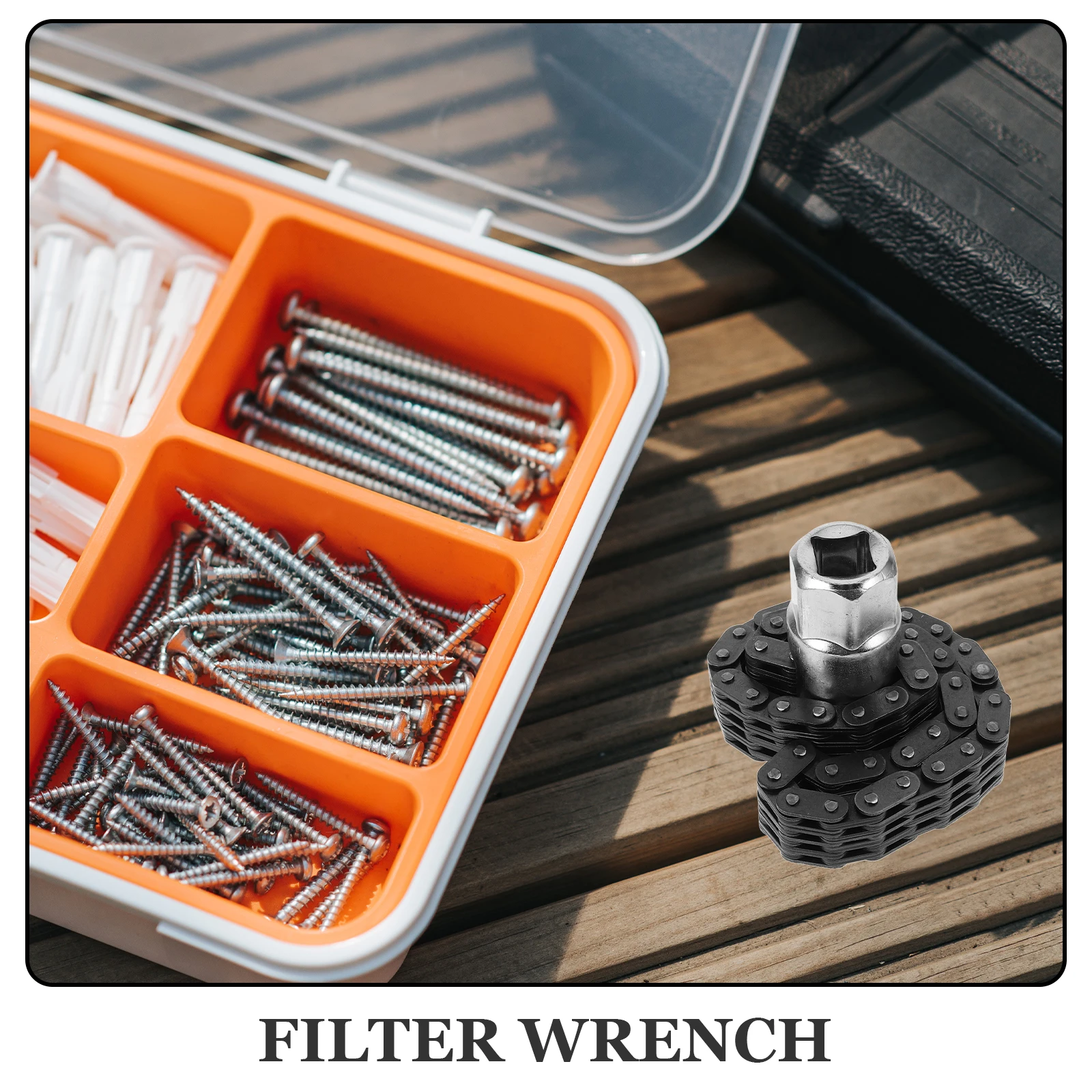 

Heavy Duty Chain Wrench Oil Filter Socket 44Mm Fuel Filter Tool Plumbing Spanner Automotive Repair Workshop Use
