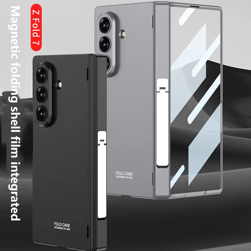 

Magnetic Folding Case For Samsung Galaxy Z Fold 7 Fold7 5G All-Round Shockproof Protection With Rebound Hinge Luxury Phone Cover