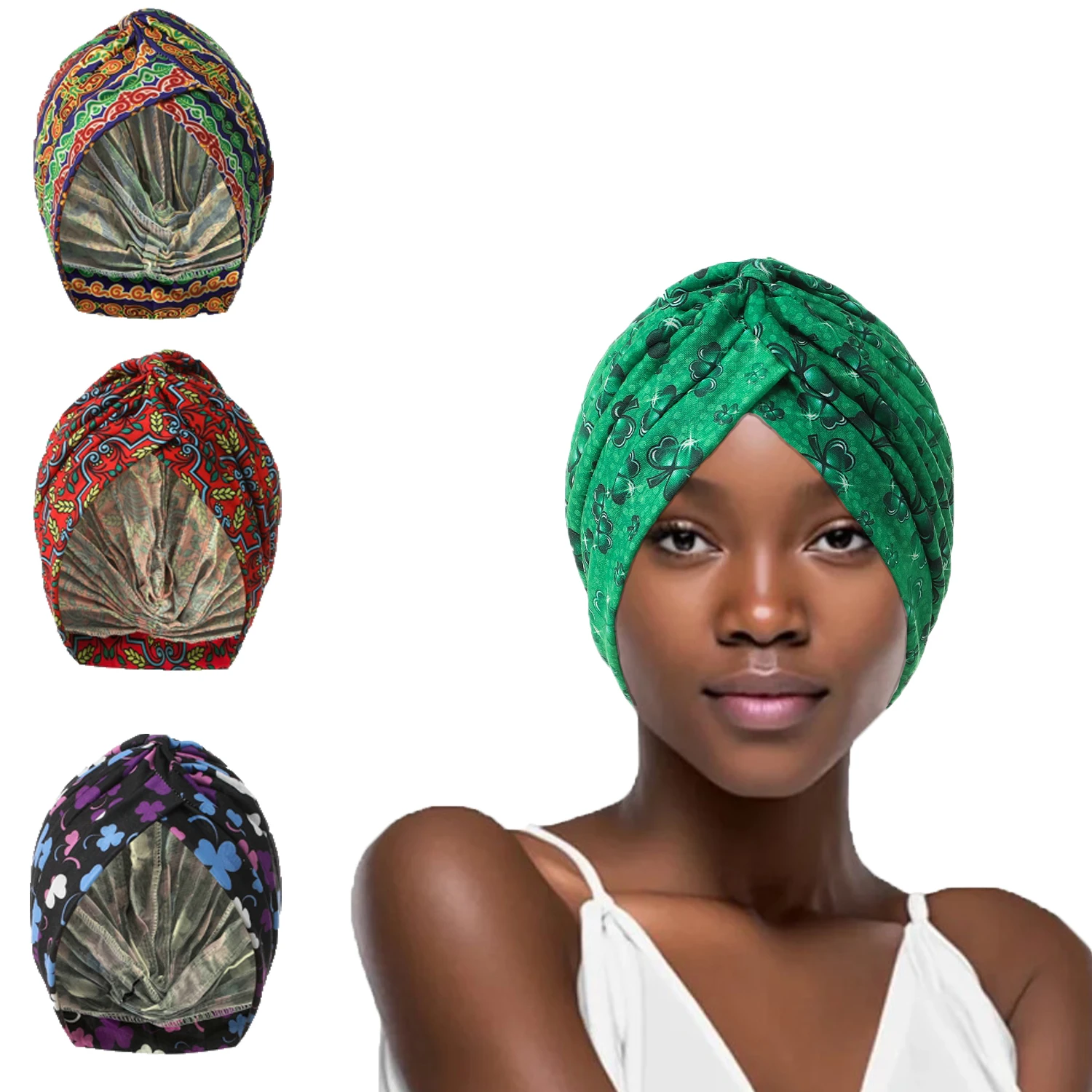 

Комплект из двух предметов, тюрбан, мусульманский женский хиджаб, шляпа от рака, химиотерапия, исламское покрытие от выпадения волос, шапочка, платок на голову, плиссированный