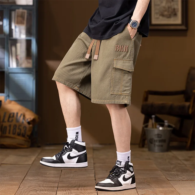 حجم 8X جديد الصيف الرجال التمويه فضفاض الأدوات غير رسمية السراويل عداء ببطء السراويل الرياضية جودة القطن الذكور جيوب متعددة السراويل البضائع