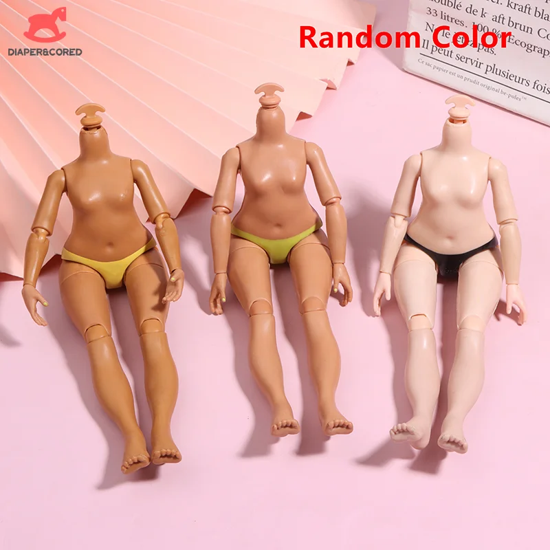 1pcs 23cm Height Big Sister Doll's Body 1/6 Joints Movable Body Dark/ Light Brown Skin Slime Doll Accessories