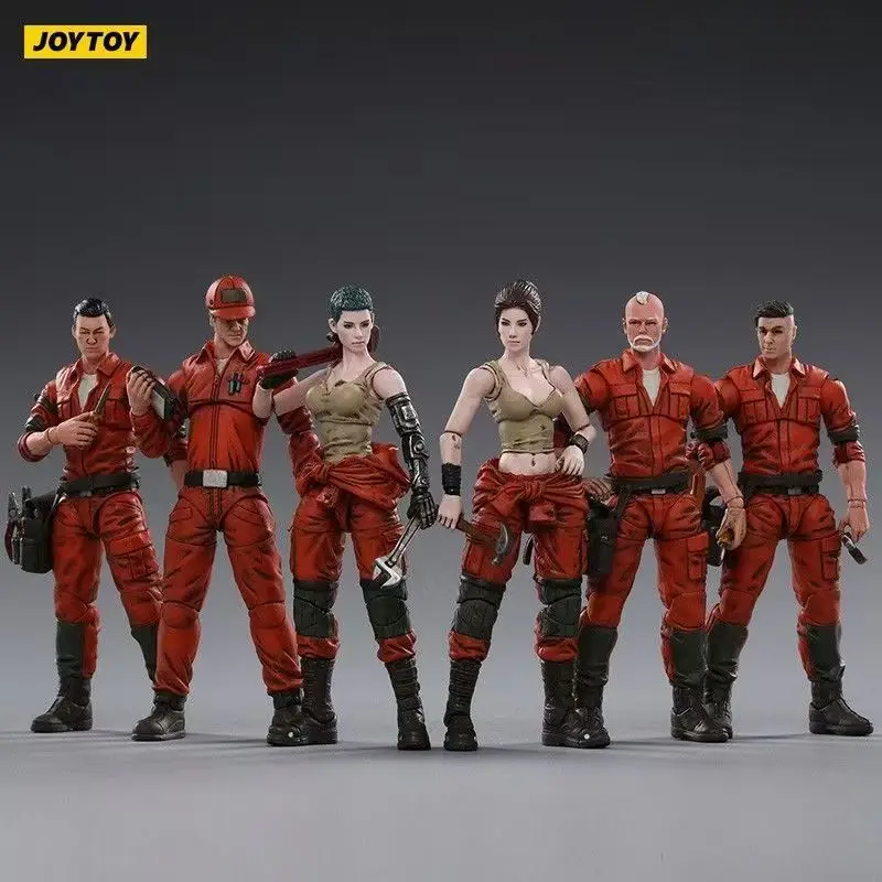 

In Stock JOYTOY 1/18 Action Figure (6PCS/SET) Mech Maintenance Team B Anime Action Figure Model Toys Collection Doll Kids Gifts