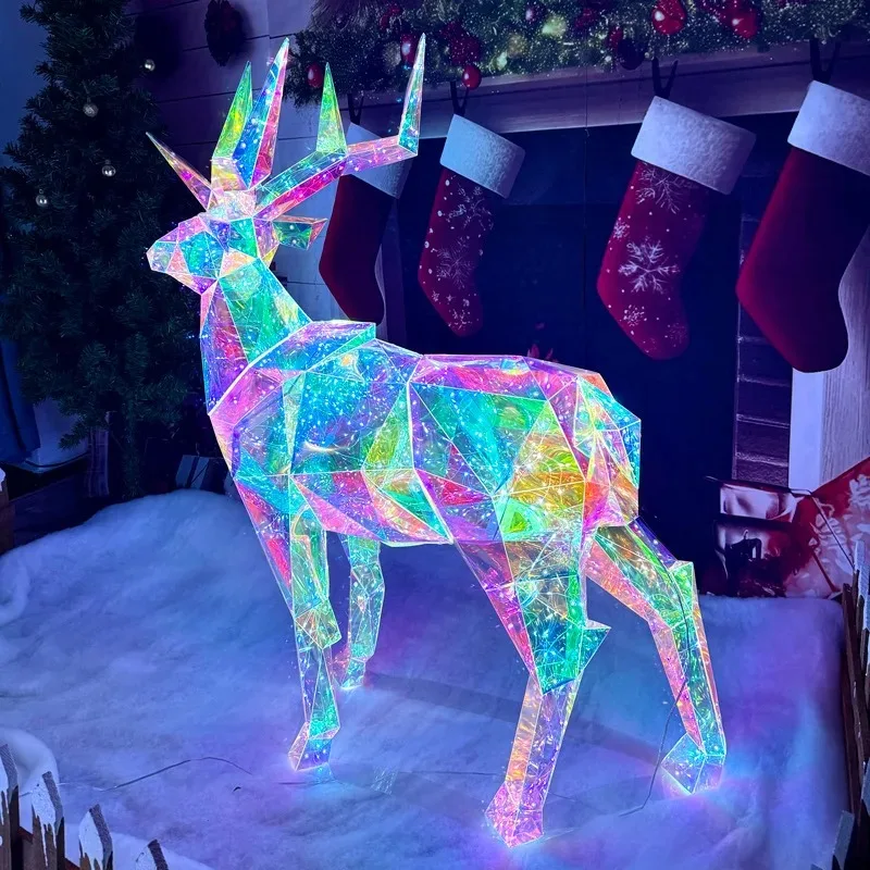 for Changing LED Reindeer Lights Commercial Christmas Decoration For Mall Window Shop Display And Party Decor