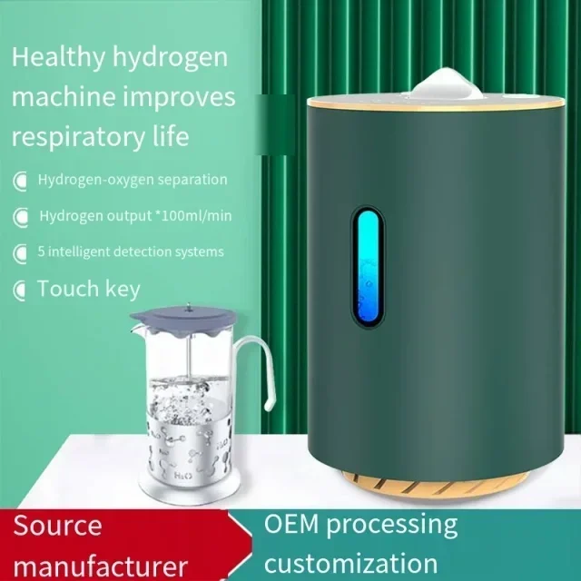 Hydrogen Inhalation Machine, Dual-Output H2 Inhaler, 99.99% High Purity, Nasal Hydrogen Therapy Hydrogen Water Generator