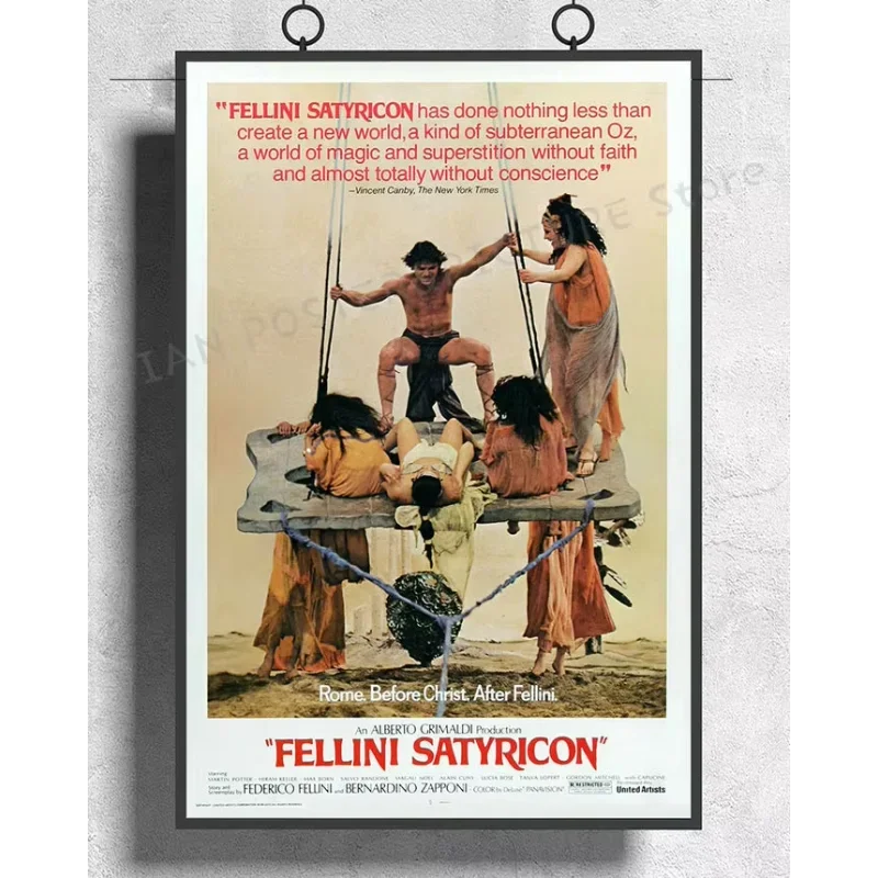 NJ814 Fellini Satyricon (1969) Fellini Satyricon (original title) Movie Wall Sticker Silk Poster Art Home Decoration HD Bright