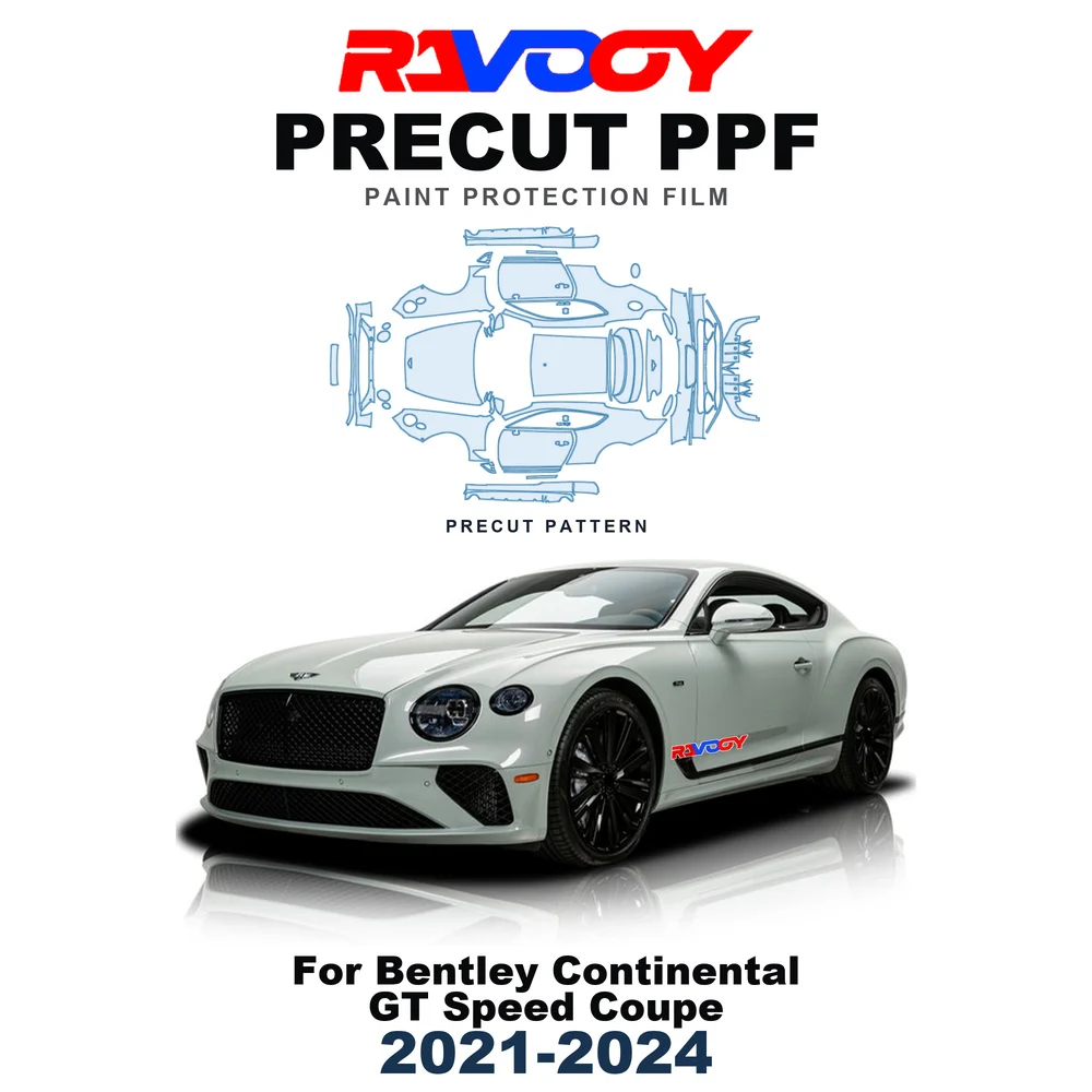 Precut PPF For Bentley Continental GT Speed Coupe 2021-2024 8.5mil TPU Paint Protection Film Hood Bonnet Bumper Headlight Roof
