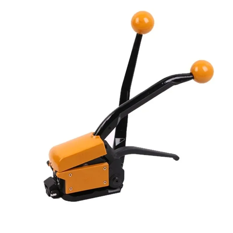 Manual Steel Strapping Tool A333 Buckle Free Sealless Handheld Steel Strapping Machine for 13/16/19 MM Steel Yin Yang Buckle