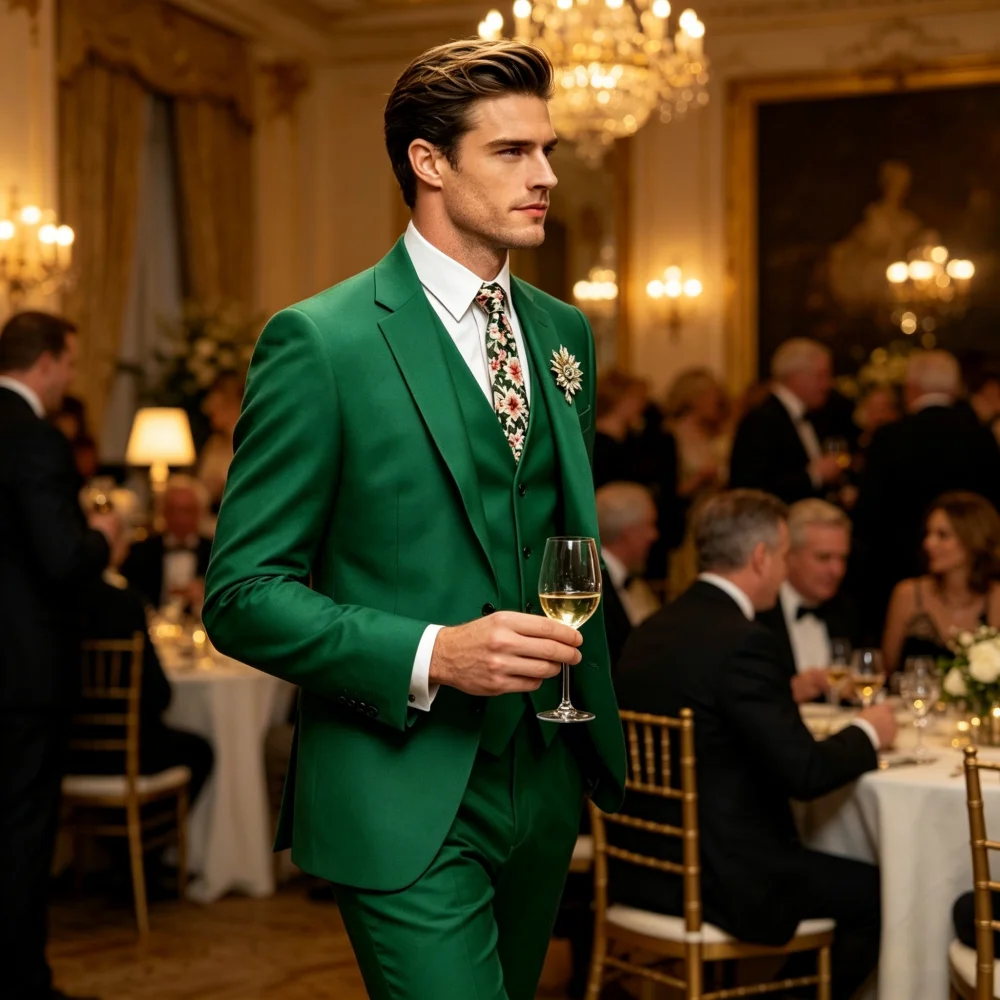 

Men's Casual And Business Three-Piece Suits Elegant Coats Vests Trousers Grooming Suits Dresses