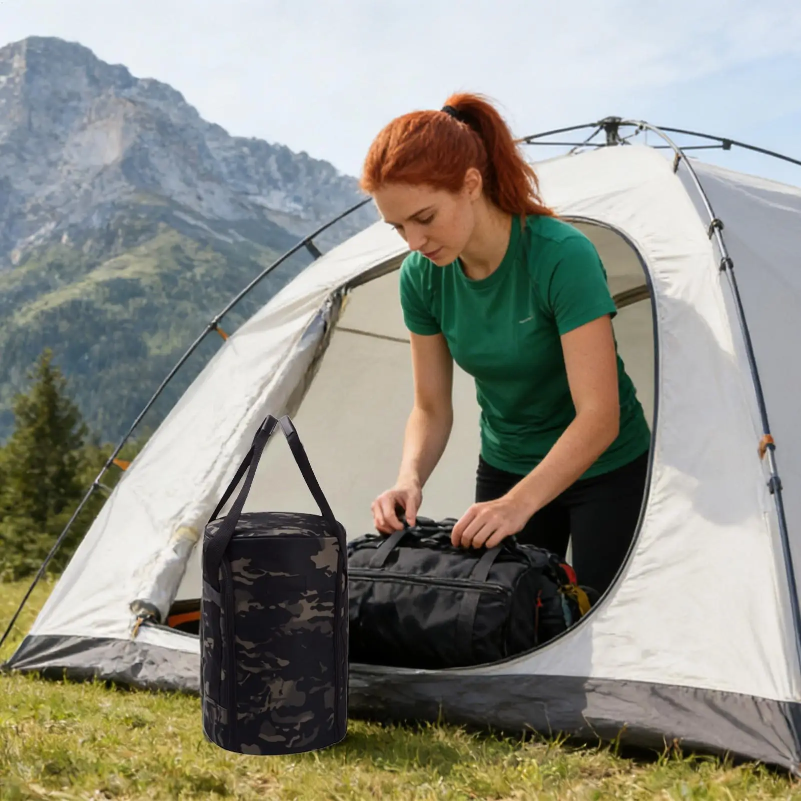 

Camping Bags For Organizing Portable Cylinder Carry Case With Handles Camping Organizer Outdoor Cooking Travel Picnic Fishing