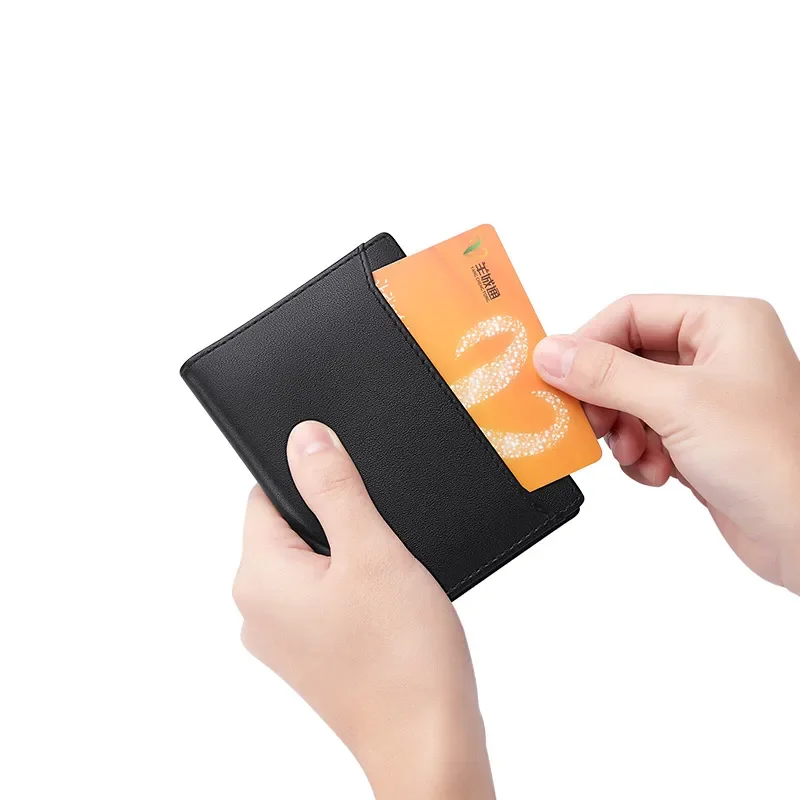 Porte-cartes anti-démagnétisation pour homme, RFID, ultra-mince, esprit haut de gamme, sac de démagnétisation, véritable peau de cercle, couleur,