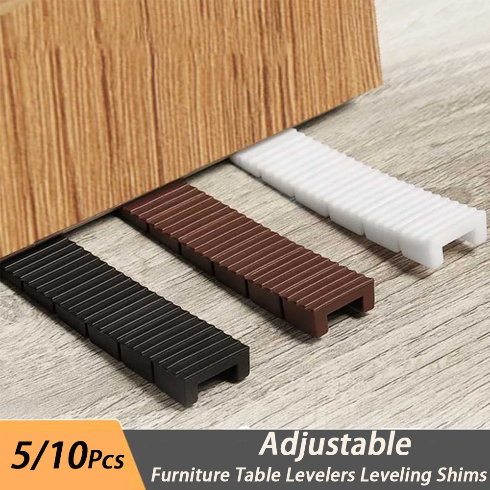5/10Pcs Adjustable Furniture Table Levelers Leveling Shims Height Wedges Furniture Gasket Table Chair Balance Foot Pad Gasket
