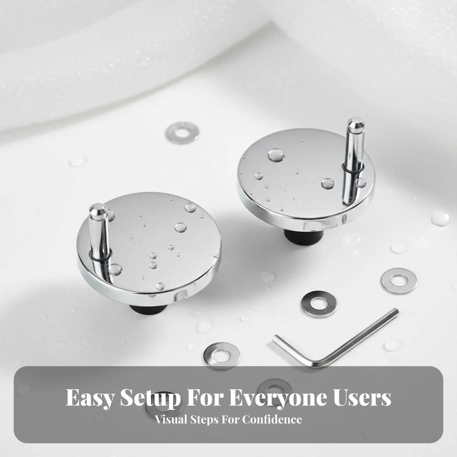 Toilet Seat Hinge Bolts Universal Fit Seat Cover Mounting Bolts Stable Fastening Long-Lasting for Homeowners, Landlords