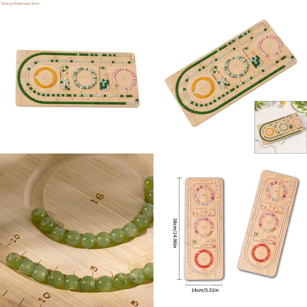 

F92D Bead Plate Tray Craft Tool Beaded Bracelet Designs Plate Gift for Jewelry Lover