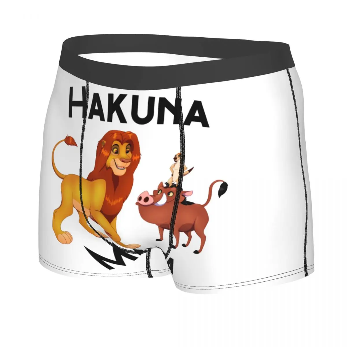 Custom Hakuna Matata The Lion King Underwear Animal Film It Means No Worries Boxer Briefs Breathable Shorts Panties Underpants