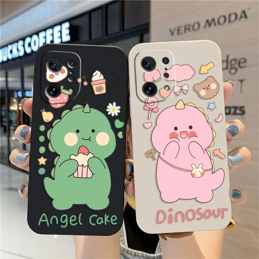 Phone Case For OPPO OPPO FIND X5 X6 X3 X2 REALME 5 6 7 X7 X50 RENO ACE 2 4G 5G PRO Case Cover Funda Cqoue Shell Little Dinosaur