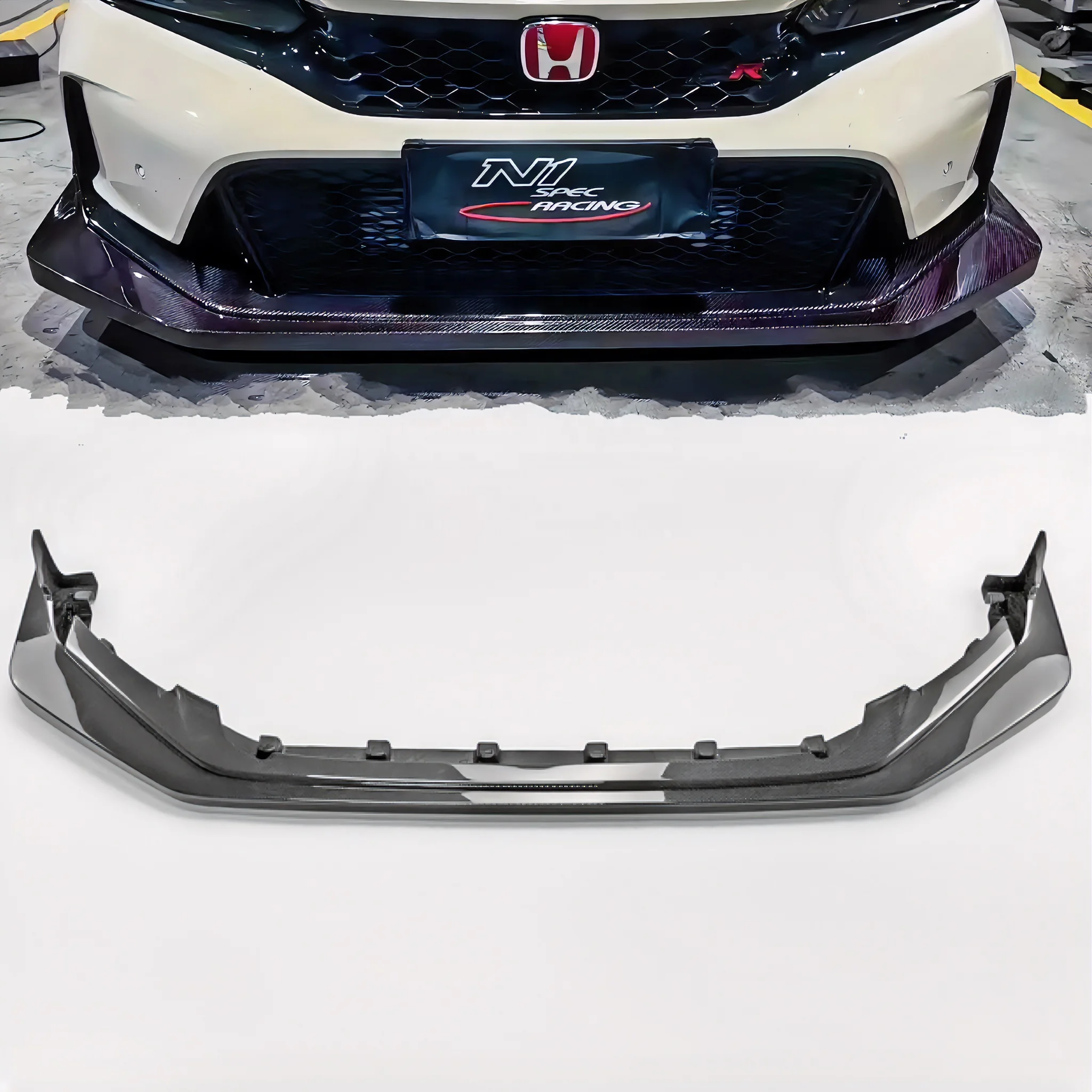 For Honda 11th Civic Type R EPA  Type Front Lip  Car Bumper Carbon Lip Spoiler for Civic FL5