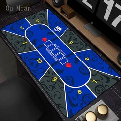 Texas Hold'em Table Pad Portable Rubber Foam Poker Table Mouse Pad Office Keyboard Gaming Table Mat Gambling Players Game Layout