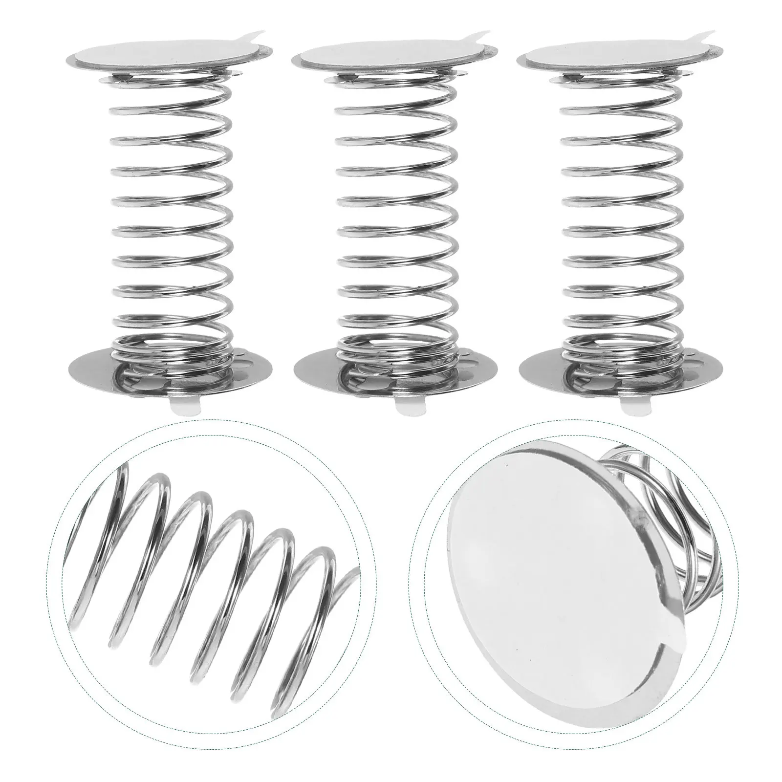 

15 шт. металлических пружинных оснований для декоративных элементов приборной панели, мини-пружины-поплавки, самоклеящиеся фиксирующие основания для автомобиля