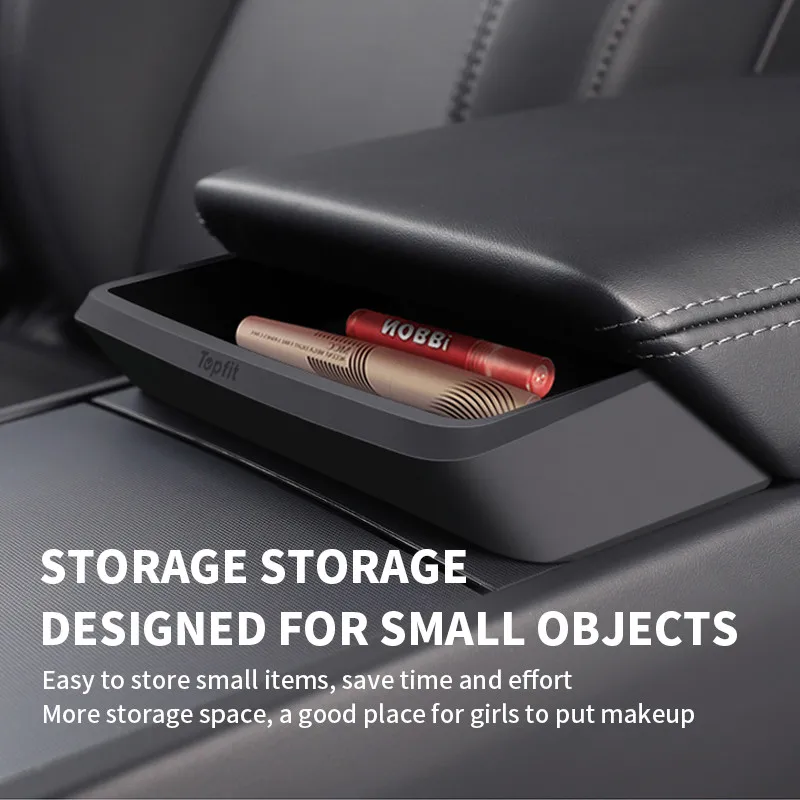 For Tesla Model 3 Highland 2024 Center Armrest Hidden Storage Box Center Console Storage Organizer Pocket Interior Accessories