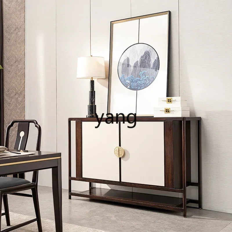 

LMM New Chinese Ebony Side Cabinet Solid Wood Wine Cabinet Locker Restaurant Furniture