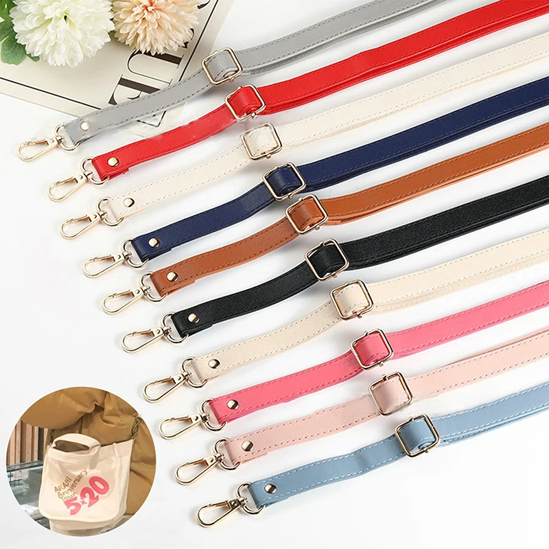 Fashion PU Leather Shoulder Strap Crossbody Bag Strap 130cm Long Double-layer Replacement Bag Belt DIY Buckle Bag Accessories