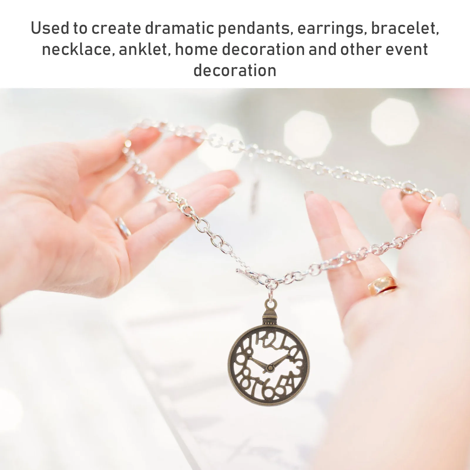 

60 Retro Clock Accessories Vintage Pendants for Necklace Earrings Bracelet DIY Jewelry Making Charms Handmade Projects Alloy