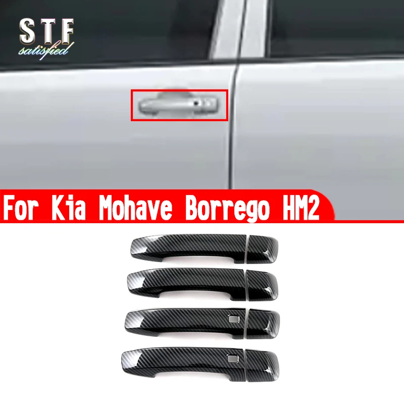 For Kia Mohave Borrego HM2 2019-2022 Car Accessories ABS Door Handle Cover Trim Molding Decoration Stickers