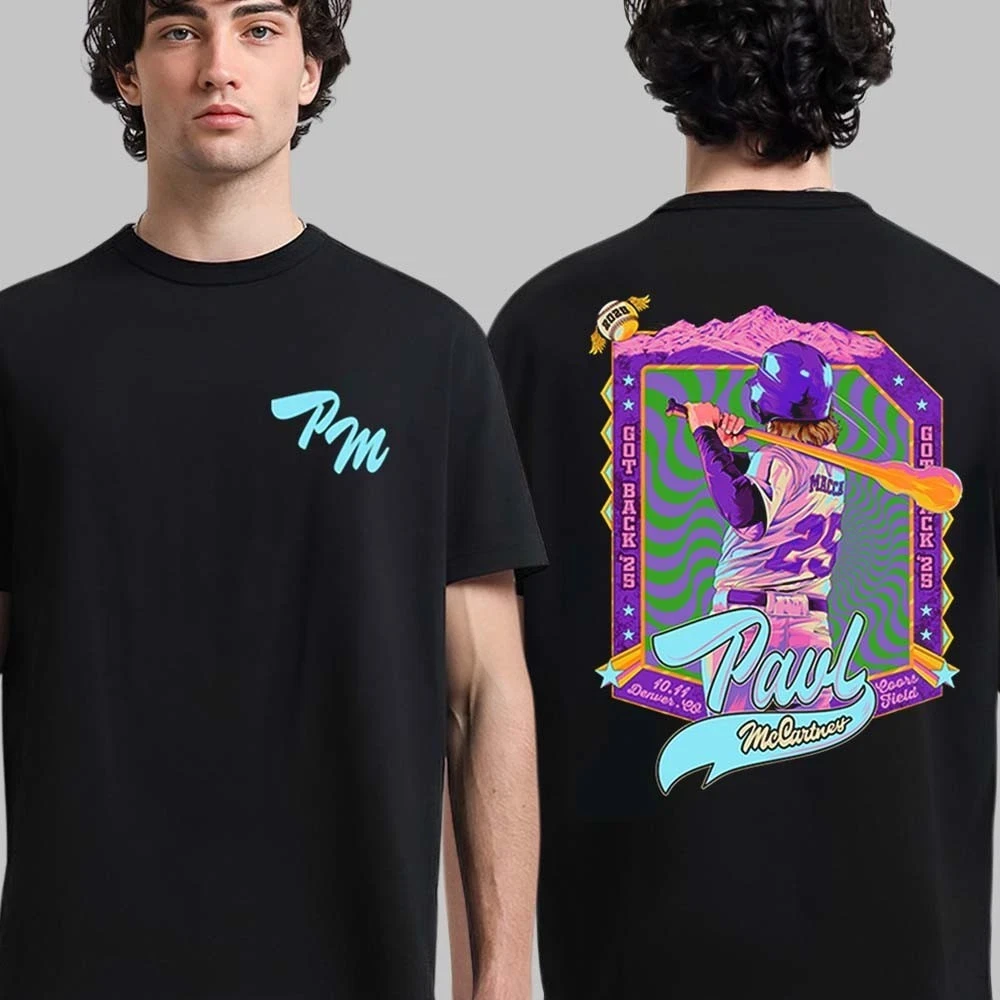 

Футболка Paul McCartney Got Back 2025 Denver Colorado Event — October 11 2025 Macca Высококачественная роскошь для мужчин и женщин, топ Y2k