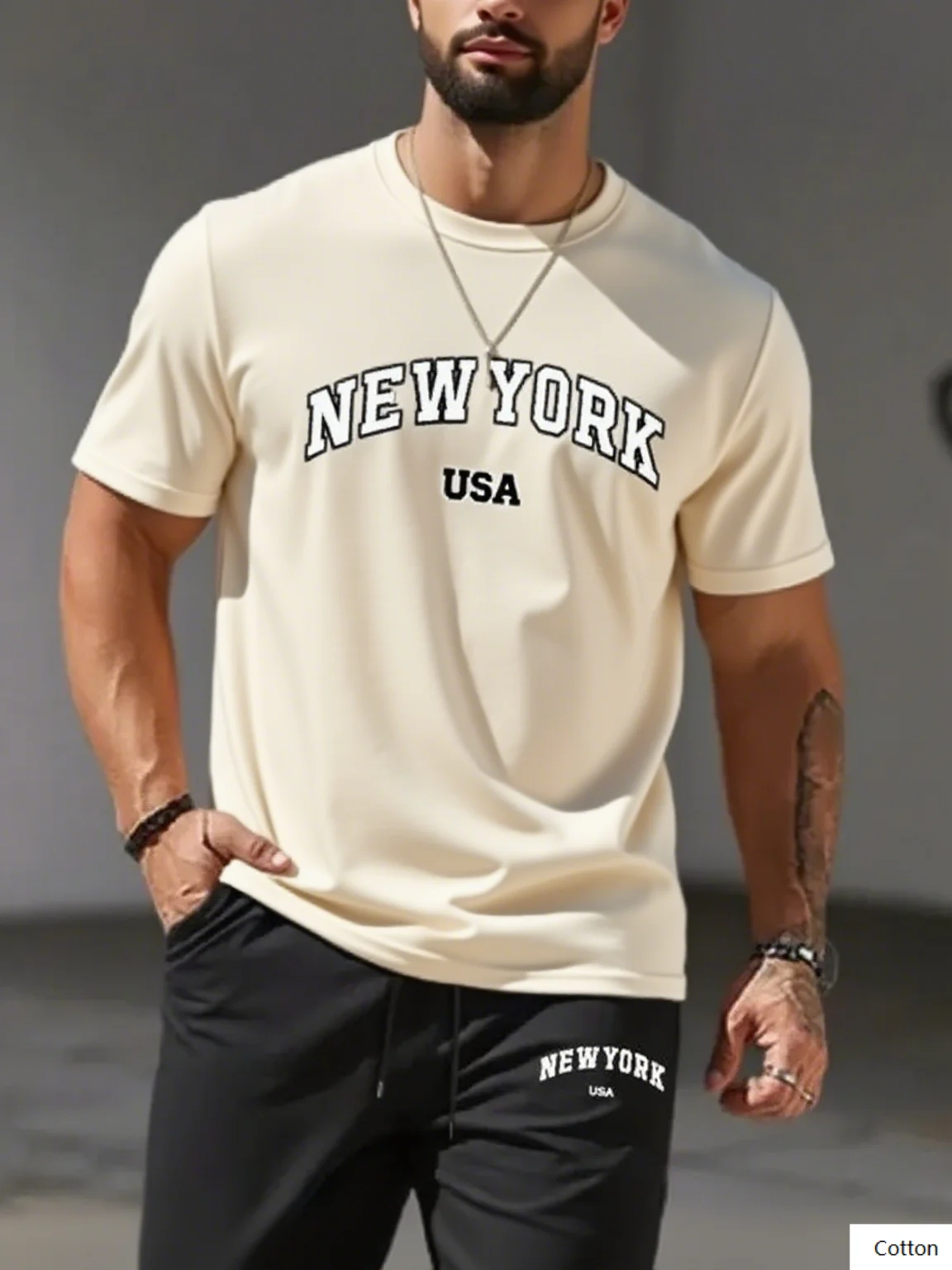 

Soft Cotton T Shirt Emblazoned with New York USA Words A Must - Have for Fans of New York To Show Their Pride Unique Charm