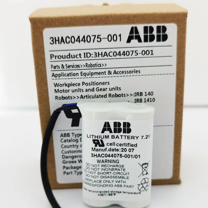 3HAC044075-001/01 Paquete de batería de litio para equipo de robot de 7,2 V