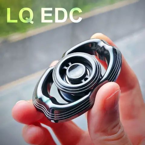 LQ EDC piedra de obsidiana de dos hojas Fidget Spinner juguetes para adultos juguete para aliviar el estrés aparatos para aliviar la ansiedad Gyro