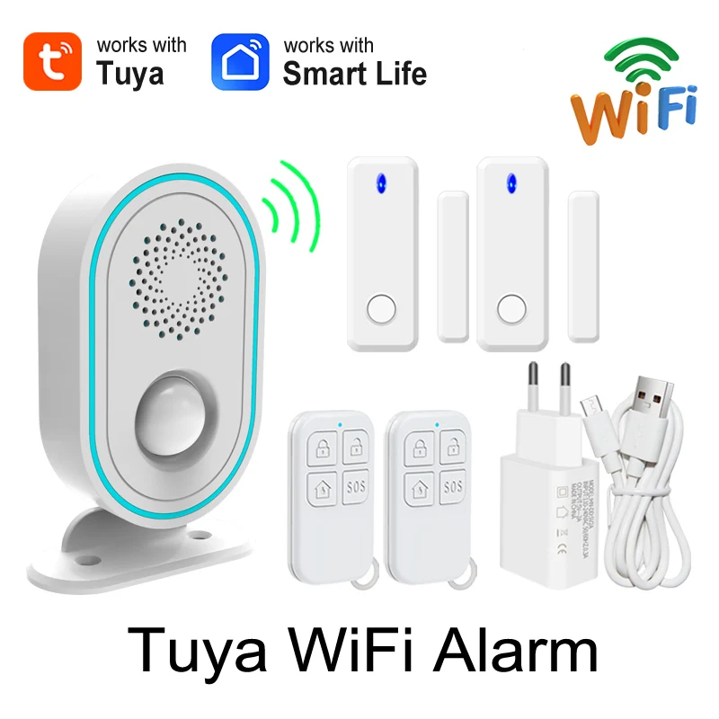 

Tuya WiFi Motion Sensor Smart Infrared Detector Door Entry Home Security Burglar Alarm System Smart Life APP Remote Control
