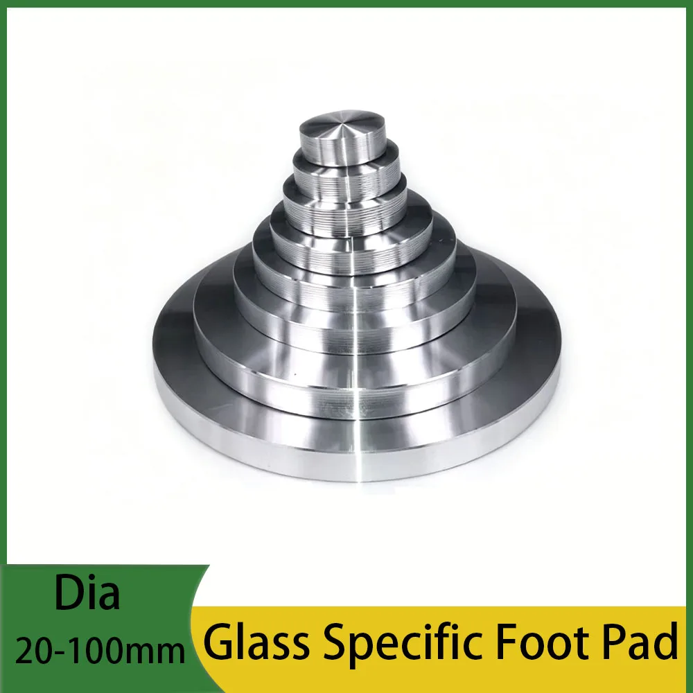 2/4Pcs Solid Aluminum Cake Dia 20mm-100mm Glass Coffee Table Leg Fish Tank Fixed Gasket Glass Furniture Support Base Hardware