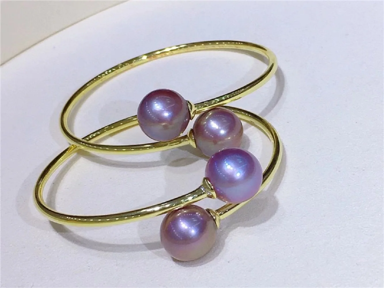 

Великолепный браслет AAAA10-11 мм Натуральный круглый браслет с двойным жемчугом Южного моря 925s