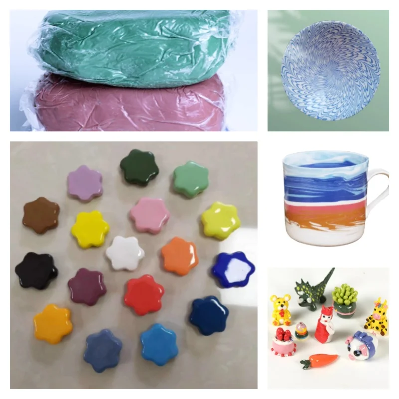 

16-color Ceramic Art Colored Clay Set/Handmade DIY Clay Pottery Making Cartoon Statues Small Ornaments Underglaze Pottery Clay