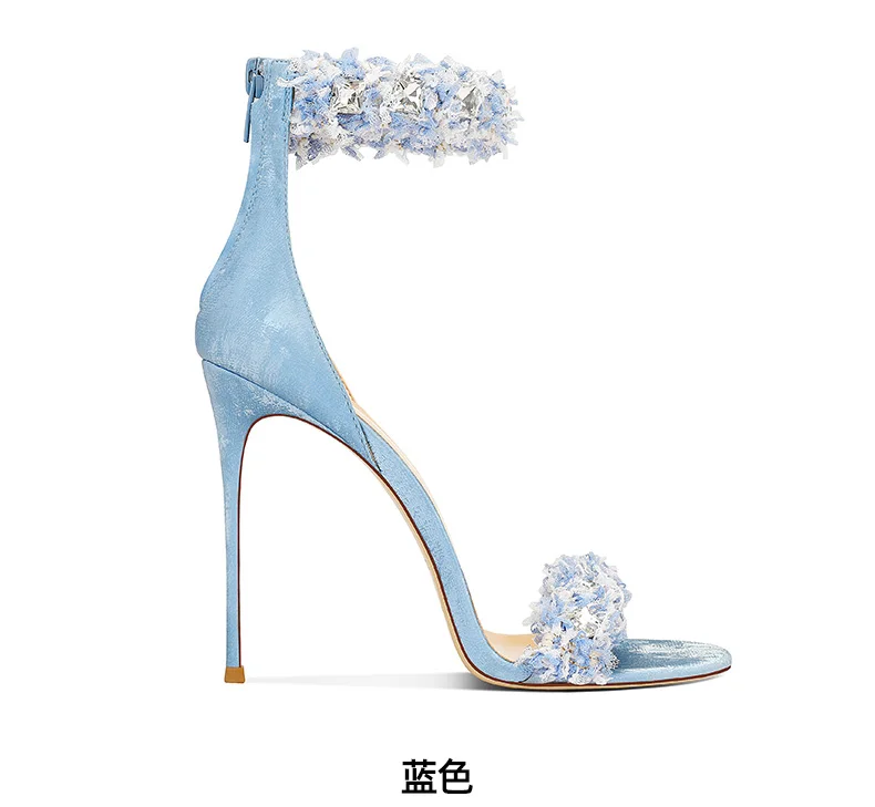 White High Heels Stiletto Open Toe with Sandals Women's 2025 Summer New Models Are Beautiful and Super Hot