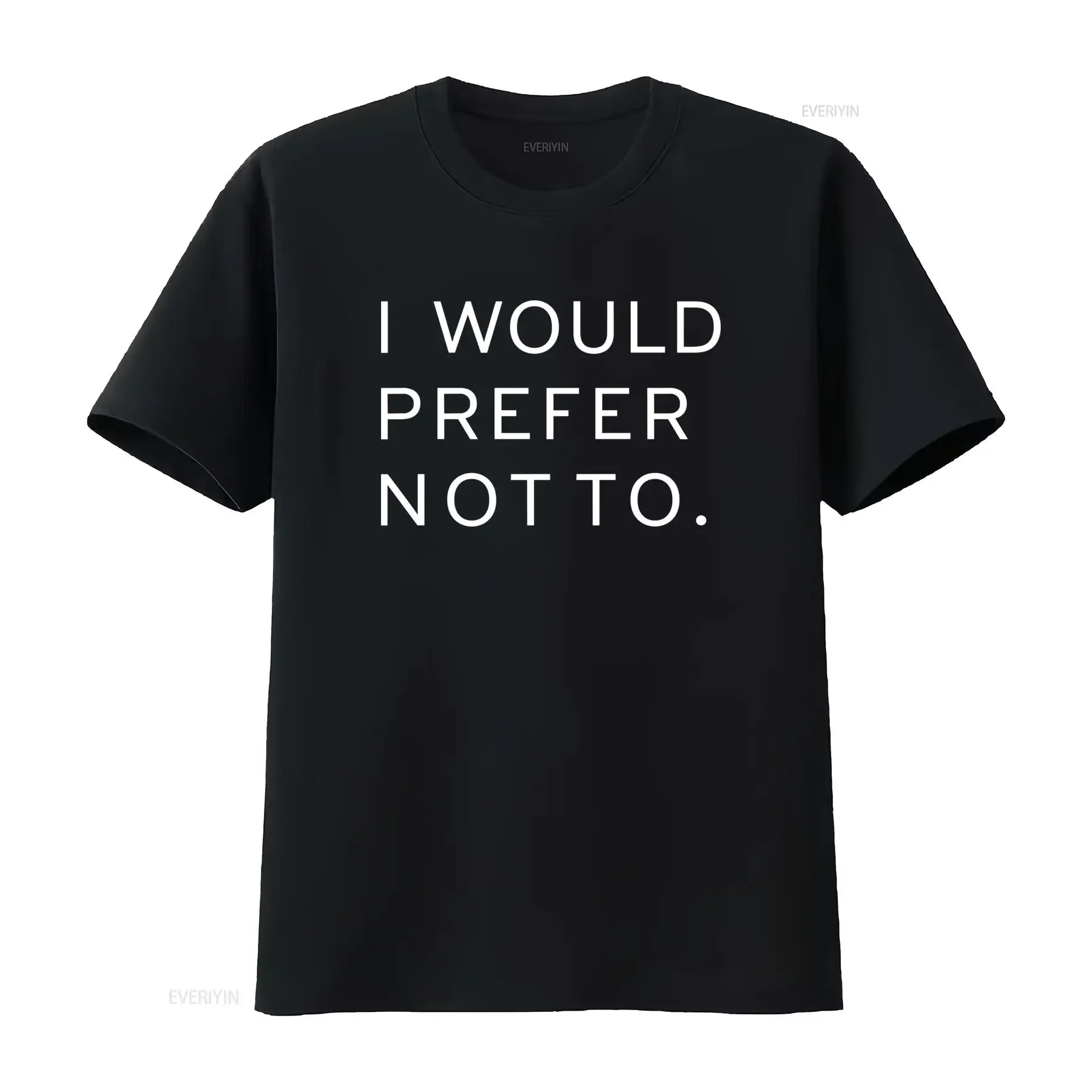 Maglietta Philosopher Zizek Preferirei Non Farlo Nero con Testo Bianco Stile Minimalista per Abbigliamento Casual e vintage
