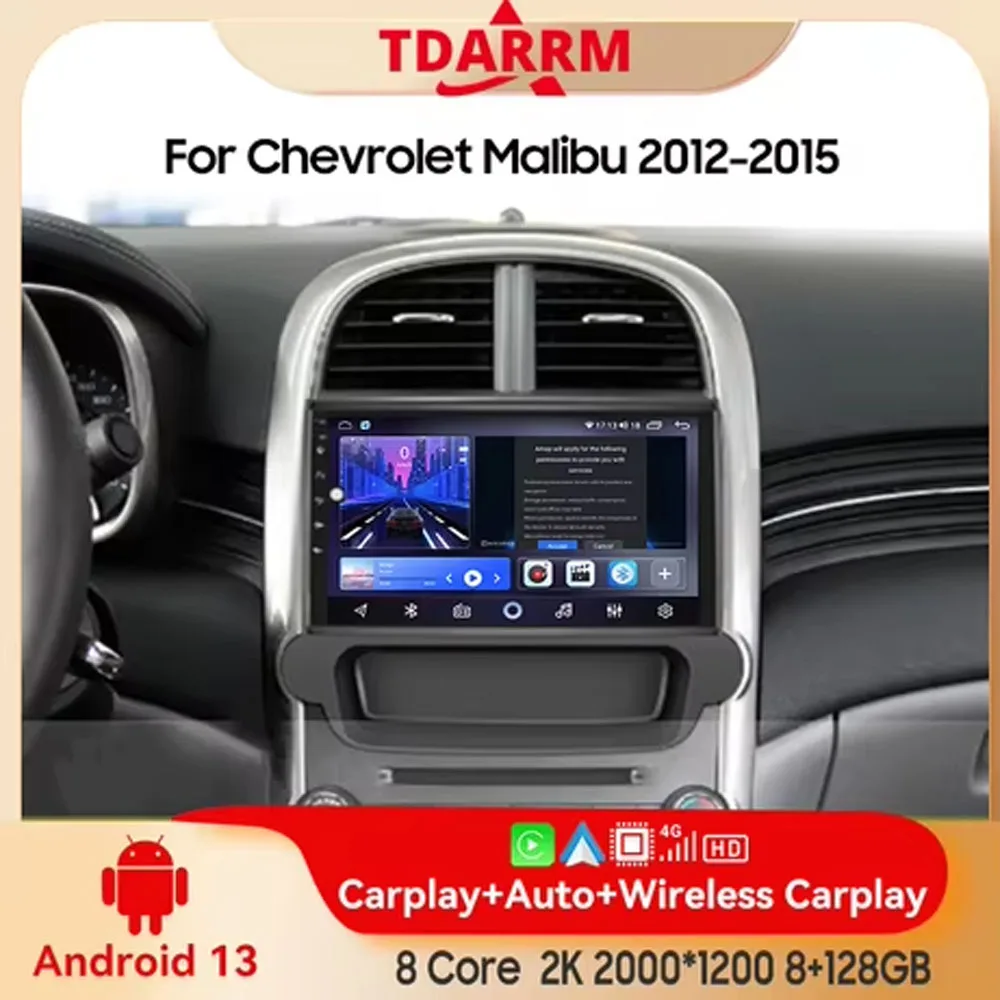 

2din for Chevrolet Malibu 2012-2015 Android 13.0 Multimedia Player Car Radio Wireless Carplay Android Auto Original Car OEM Menu