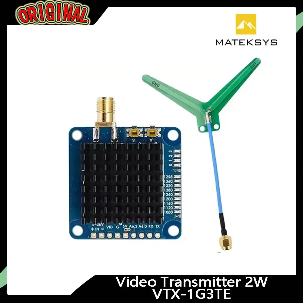 

1G3TE High-Power VTX | 2W (2000mW) 1.2/1.3GHz Video Transmitter, 9CH Tramp Control for FPV Long-Range Drones (2KM Range)