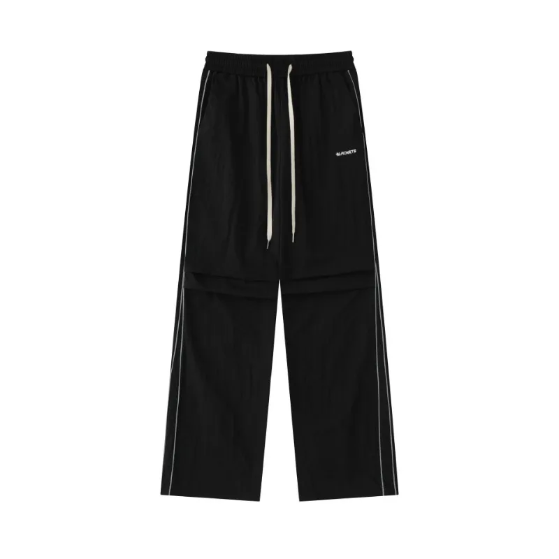 OR FL Women's Autumn American-style Casual Pants Three Dimensional Simplicity Sports Pants Baggy Look Slimmer Floor-length Pants