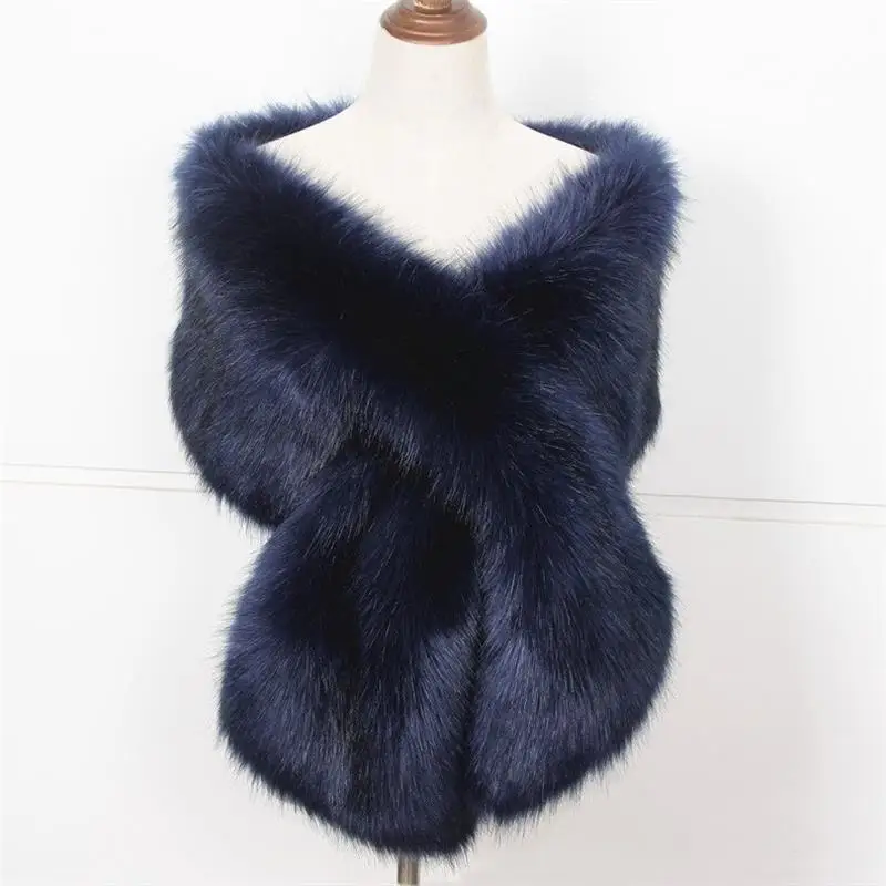 

2023 Winter Fur Wrap Women Wedding Short Cloak Cape Shawl Ladies Ponchos for Wedding Party Dress Fashion