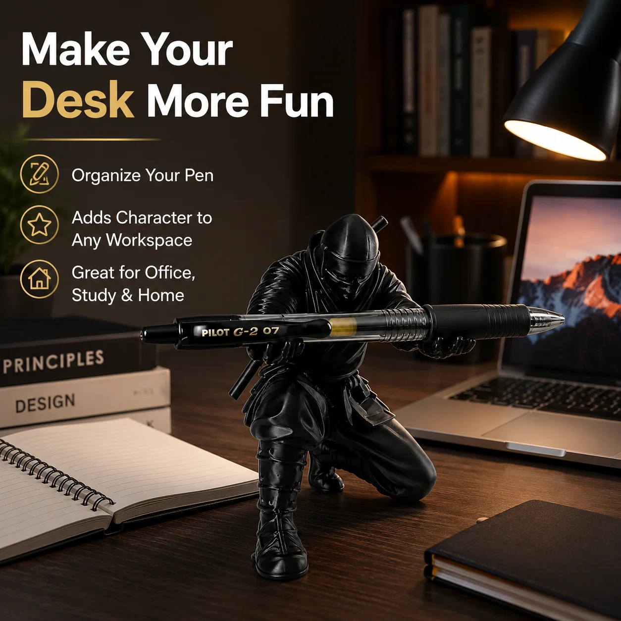 Art Craft Stationery - Desktop Art 3D Printed Ninja Pen